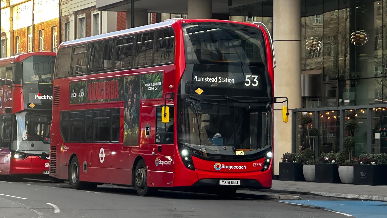 Journey on Route 53 from Lambeth North to Plumstead Station| SLN 12370 YX16 OGJ