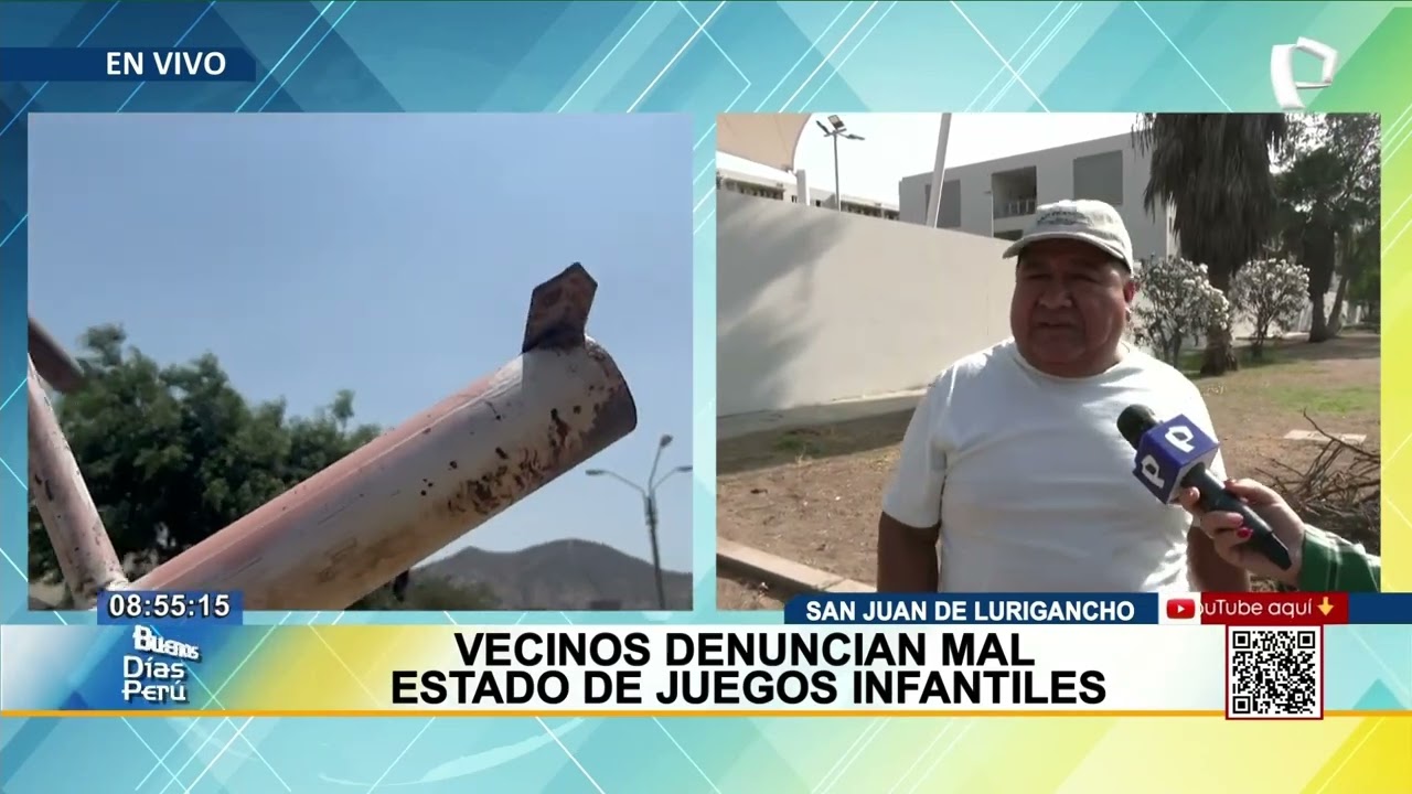 Vecinos denuncian inseguridad y mal estado de juegos infantiles en parque de SJL