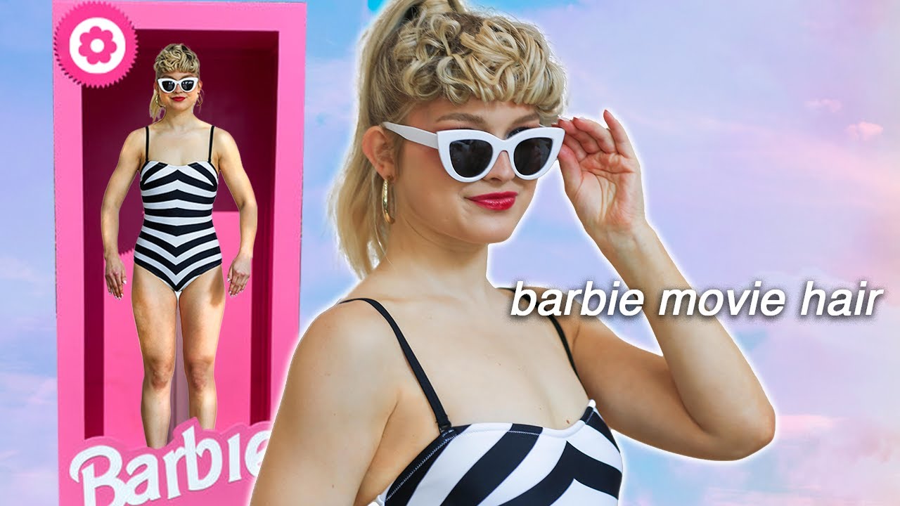 Урок по прическам в стиле ретро BarbiE: хвостик и челка | Прически в стиле фильмов Барби 2023 года