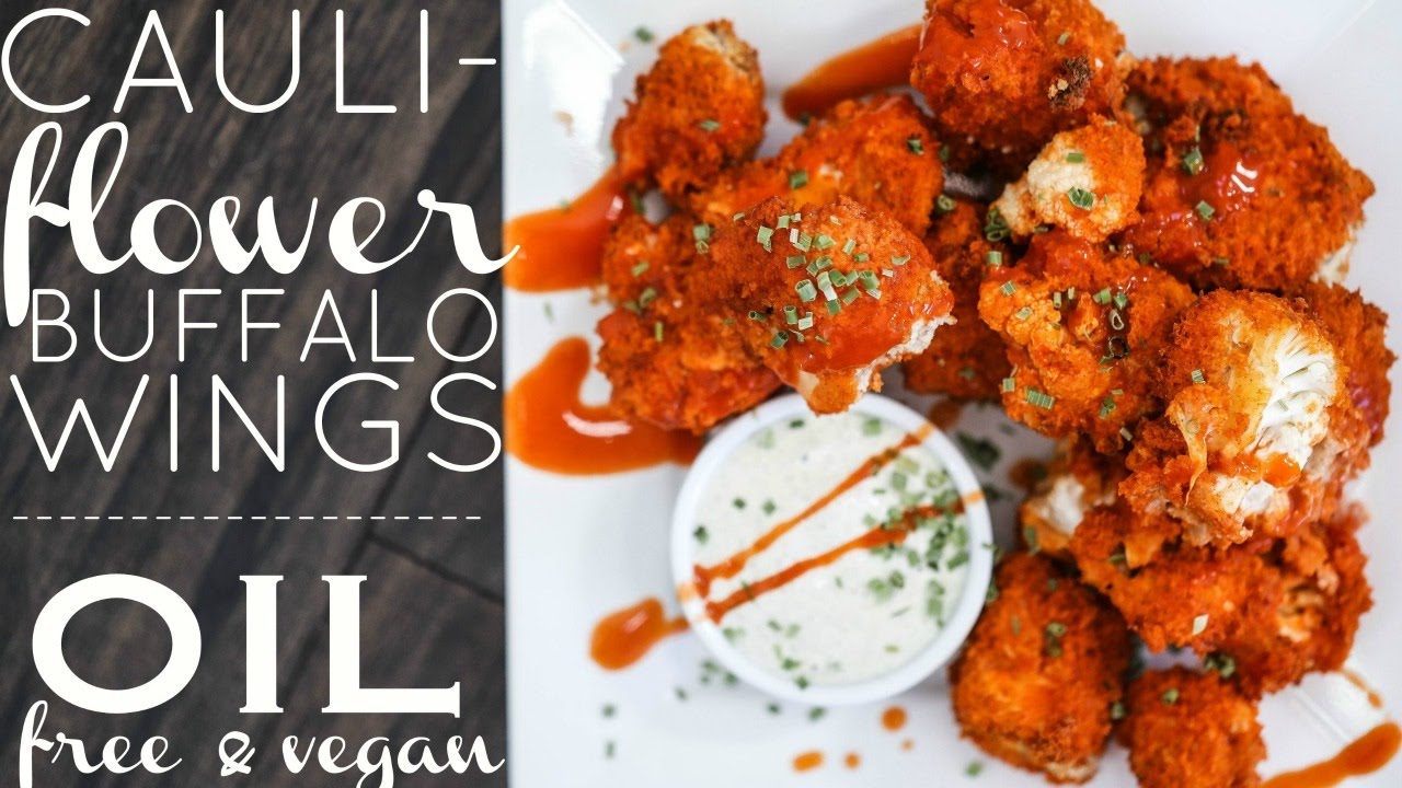 CAULIFLOWER BUFFALO WINGS - VEGAN & OIL FREE