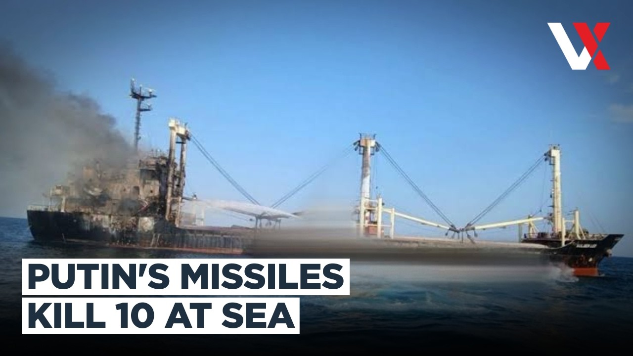 Russian Strike On Odesa-Bound Vessel Kills 10, Cargo Ship 