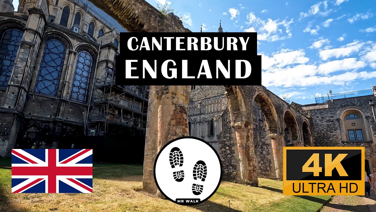 Canterbury Town Centre - England - Walking Tour of Historic Streets & Hidden Gems [4K]