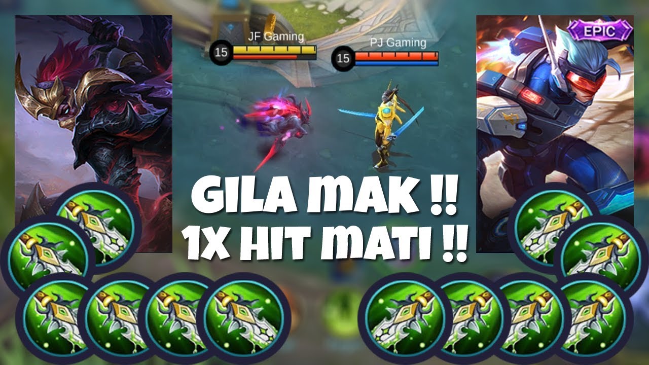HANZO VS SABER || FULL BLADE OF DESPAIR || 1X HIT MATI !! MOBILE LEGENDS