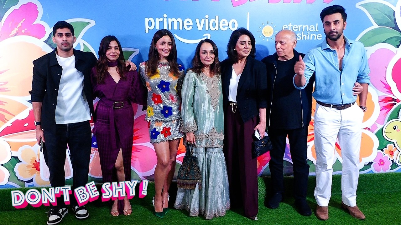 Celebrities Arrive At Don't Be Shy Movie Premiere | Alia Bhatt, Ranbir Kapoor,Aarushi,Ansh,Bianca