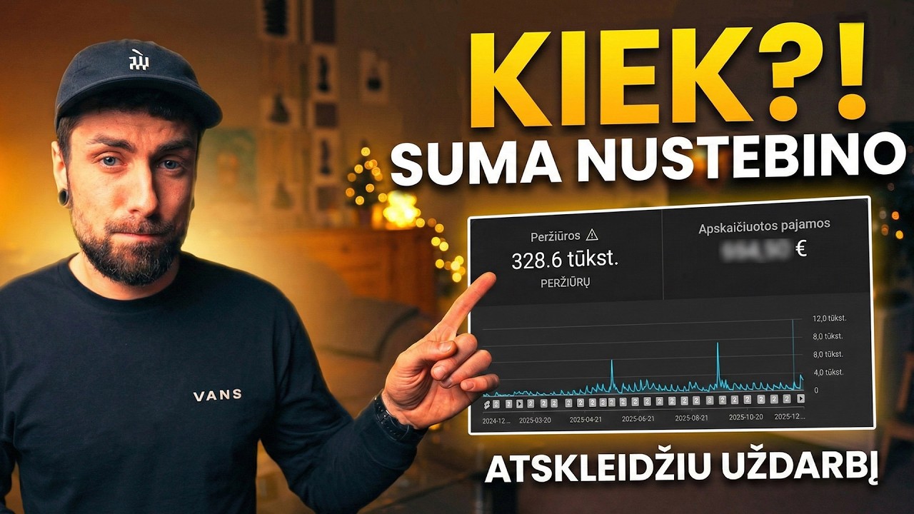 Kiek I&Scaron; TIKRŲJŲ uždirba mažas YouTube kūrėjas?