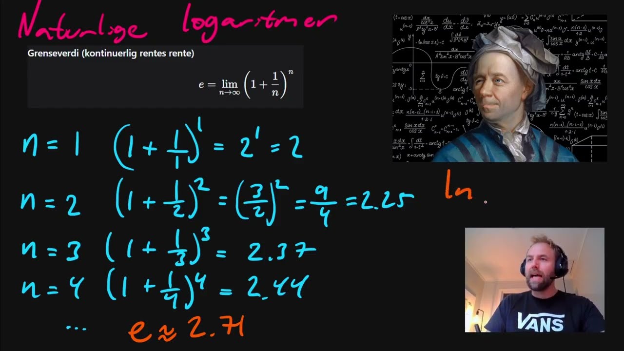 R1 - Intro til den naturlige logaritmen ln x og noen logaritme ligninger