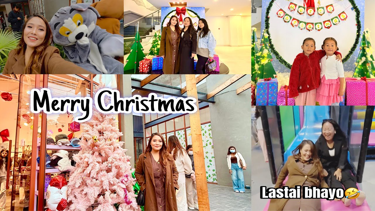 CHRISTMAS MARKET || LASTAI RAMAILO BHAYO || FIRST TIME KHELDA HALAT KHARAB 🤣🤣 @anutagurung 