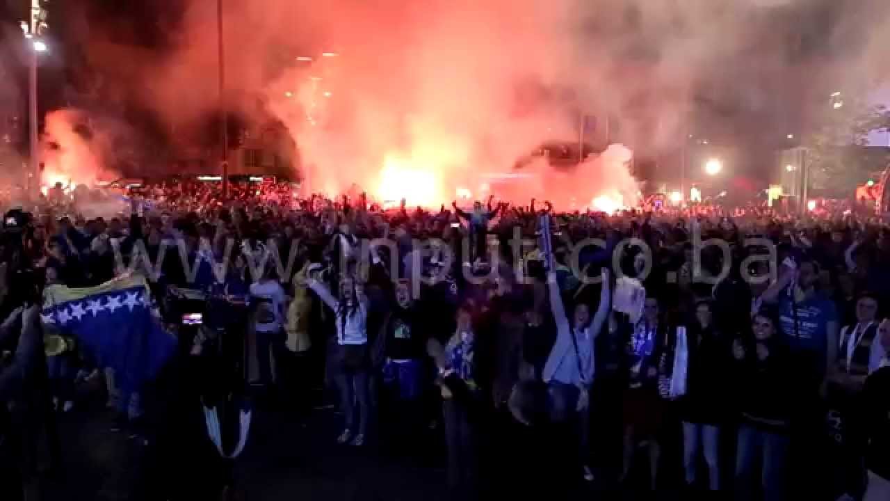 Vedad Ibisevic scores against Argentina