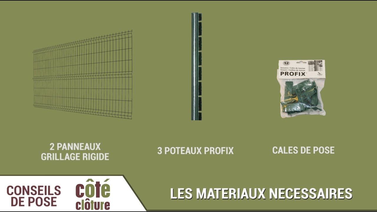 C&ocirc;t&eacute; Cl&ocirc;ture - Poser du grillage rigide avec des poteaux &agrave; encoches
