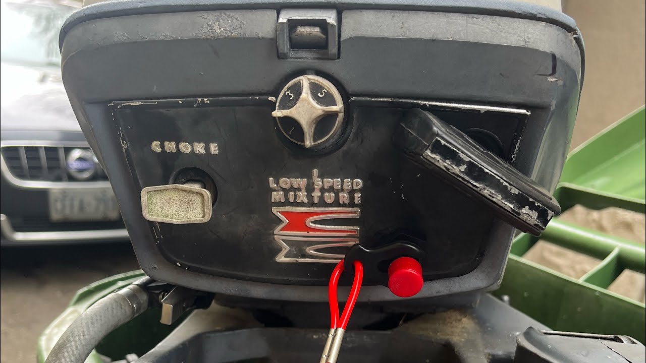 Установка выключателя аварийного отключения на подвесной мотор Evinrude 1965 года мощностью 6 л.с.