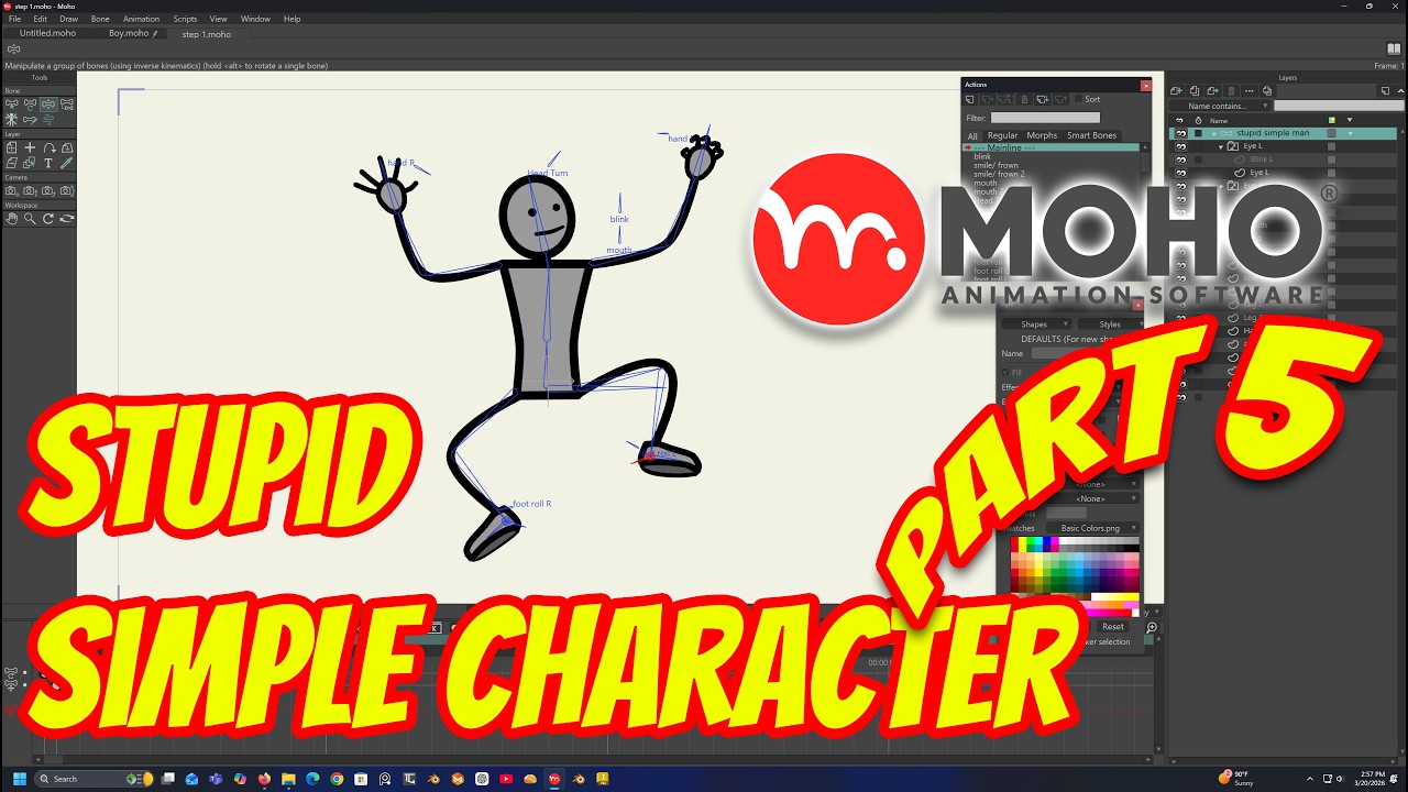 Making a Stupid Simple Character in Moho - Part 5