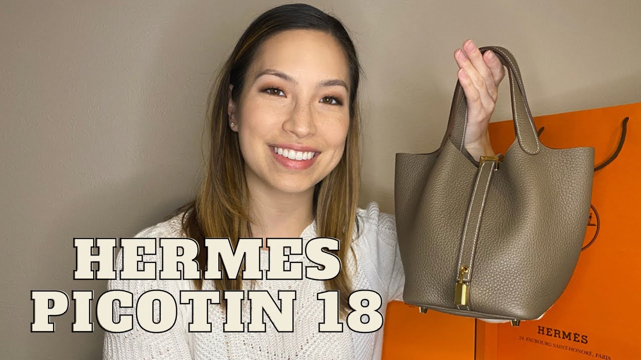 REVIEW: HERMES PICOTIN LOCK 18: Clemence leather, etoupe and  gold HW- should you buy it? Luxury bag