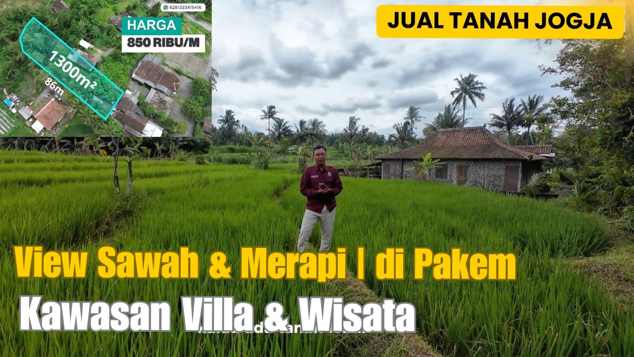 EPS 637 JUAL TANAH SUPER LEBAR DI PAKEM SLEMAN - LEBAR DEPAN 86M, KAWASAN VILLA & WISATA KALIURANG!