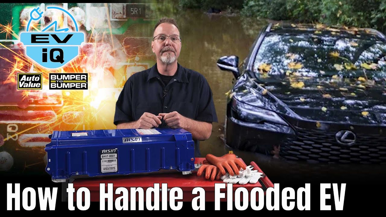 Steps for Safely Handling a Flooded Electric Vehicle in Your Shop