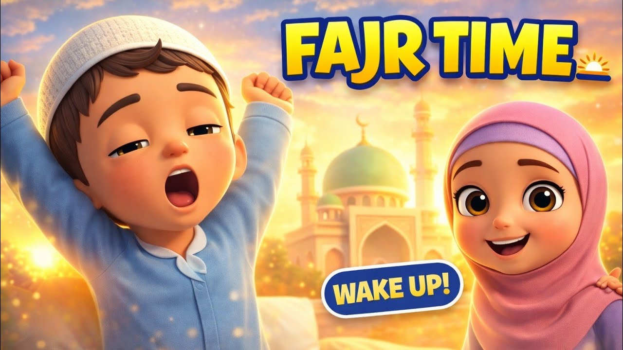 Wake Up! Fajr Time Song 🌅 | Islamic Morning Routine for Kids | Wudu & Salah Rhyme
