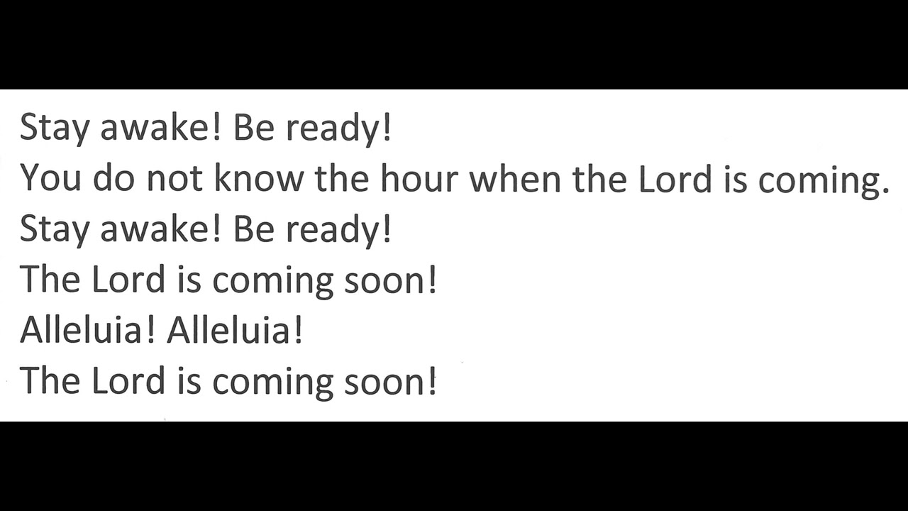 Stay Awake! Be Ready! (Christopher Walker)
