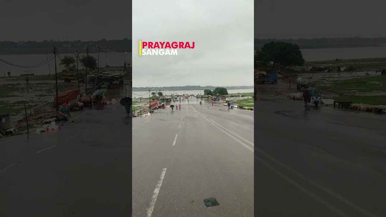 Prayagraj Sangam Badh ⛈️ Prayagraj Sangam Flood Today ⛈️ Sangam Water Level Today #prayagraj #flood