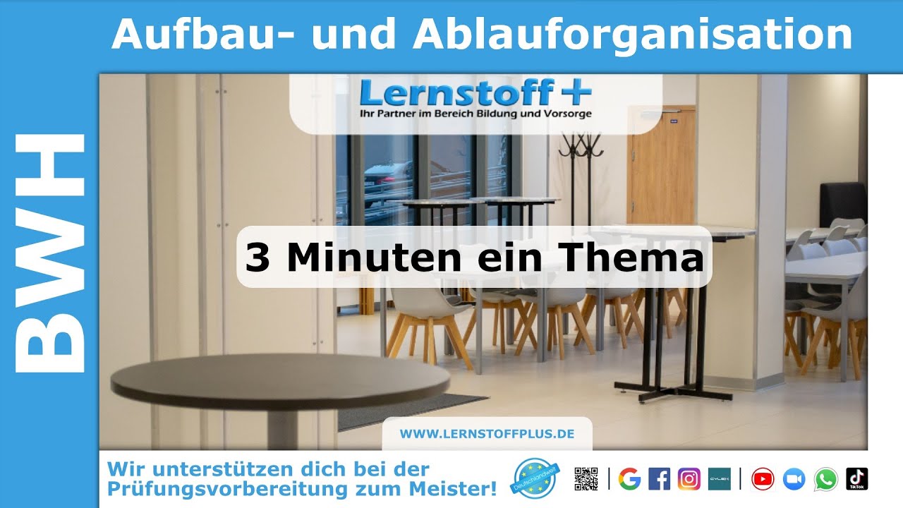 Industriemeister | Logistikmeister | BWH | Aufbau- und Ablauforganisation