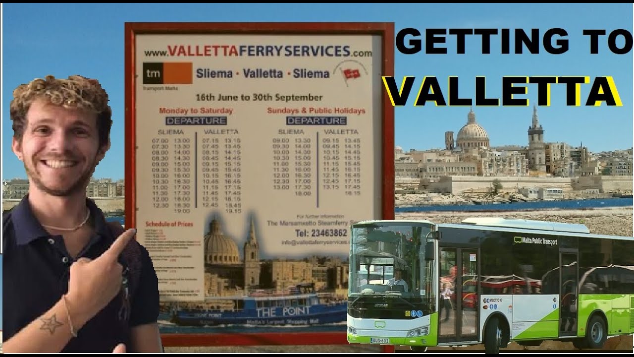 Valletta MALTA ( - ferry - bus - walk - ) to the city
