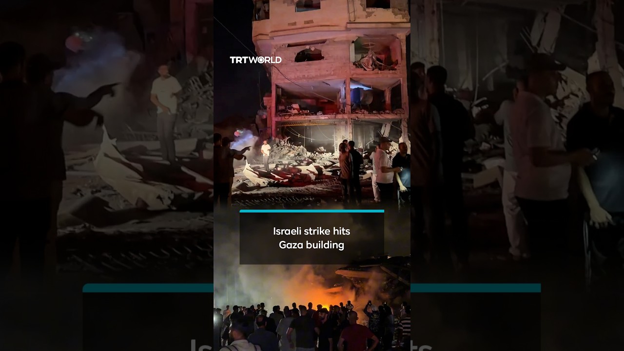 Israeli air strike hits residential building in Gaza