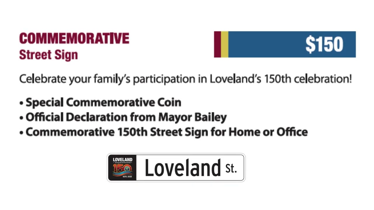 Loveland's Sesquicentennial Sponsorships