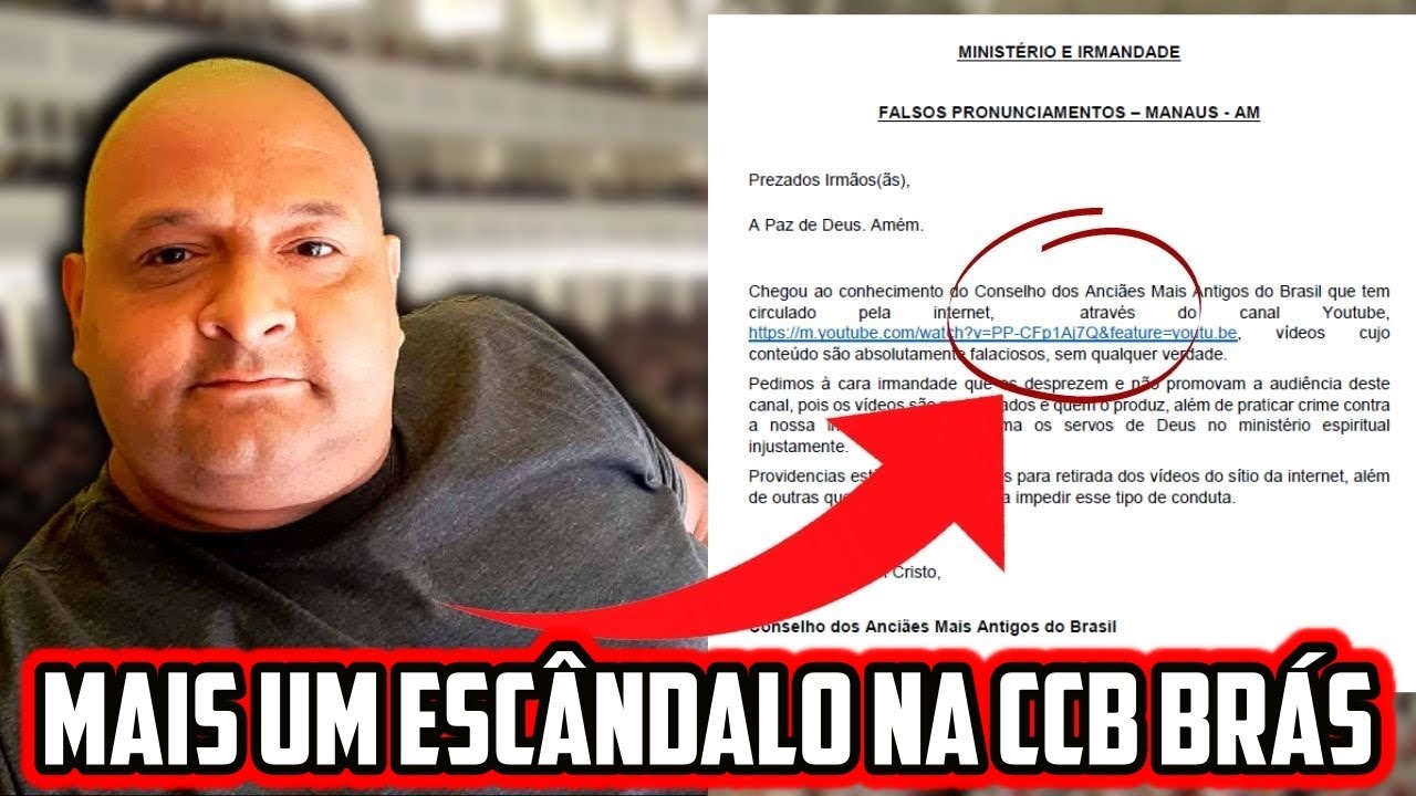 CIRCULAR da CCB BR&Aacute;S tenta sujar a IMAGEM do IRM&Atilde;O JELSON DIAS, ap&oacute;s suas CRITICAS a INSTITUI&Ccedil;&Atilde;O