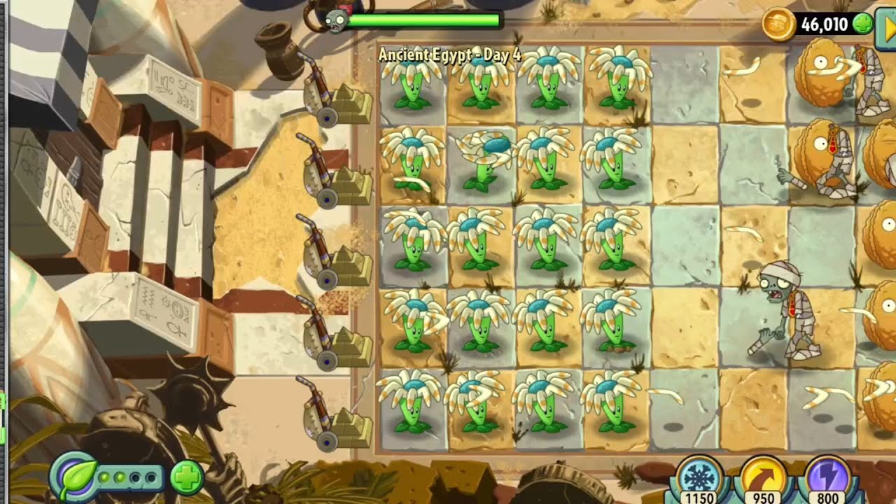 Plants vs zombies 2 Ancient Egypt level 4