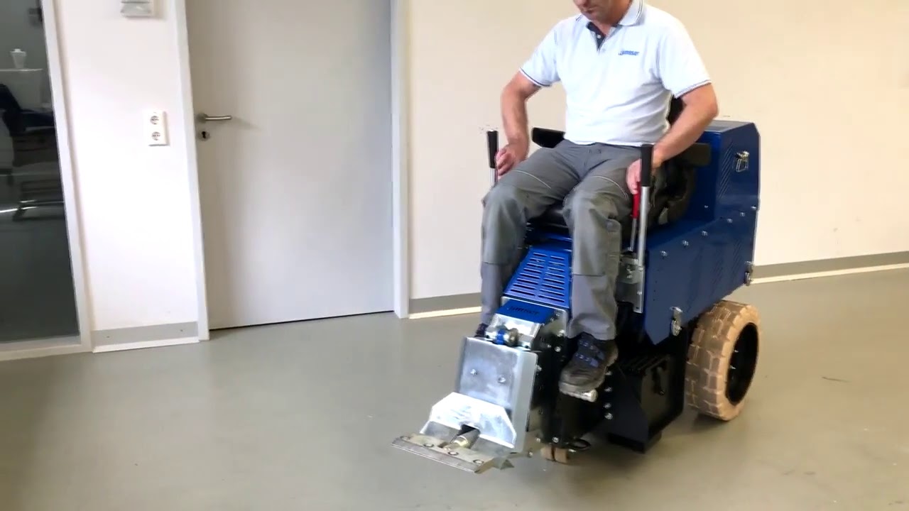 Janser Floor Removal Machine - Ride On ADB (All Day Battery) Highspeed Floor Scraper