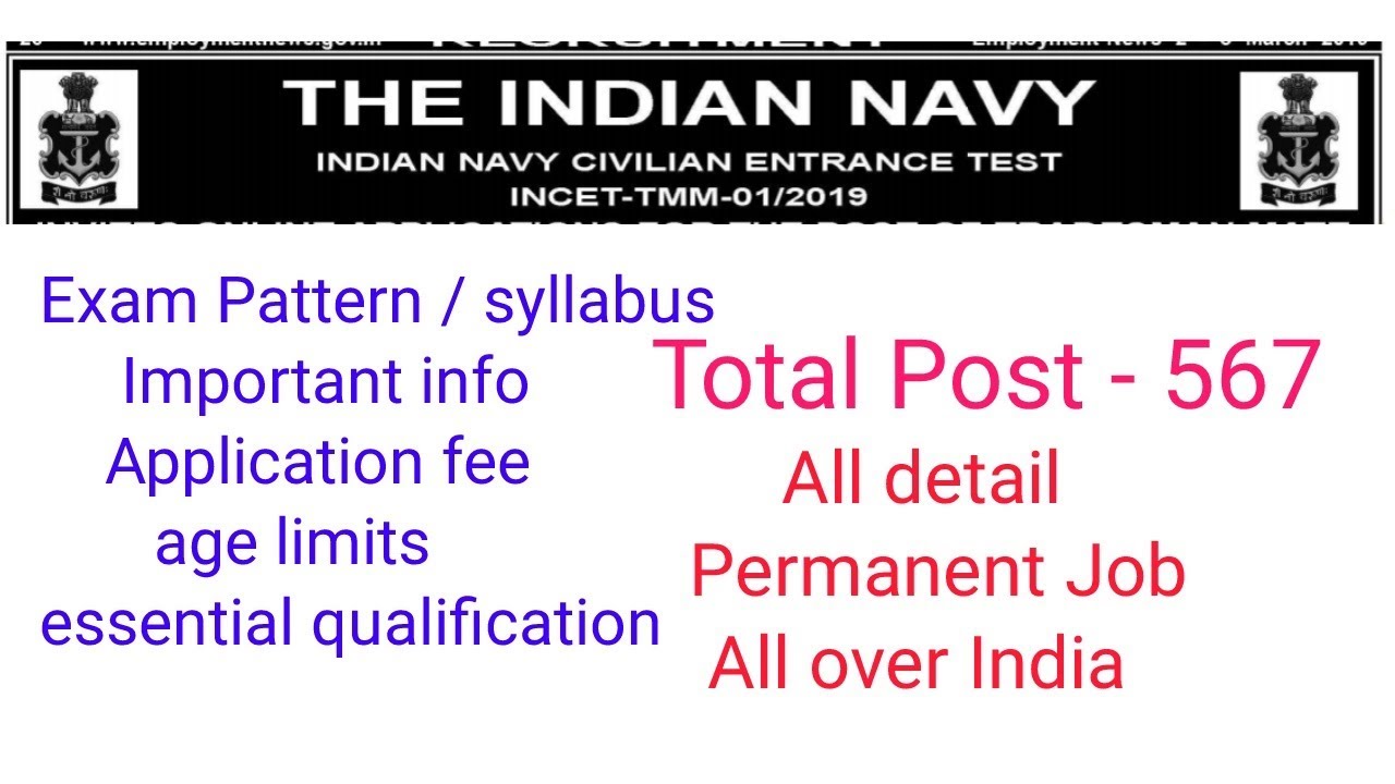 Indian Navy Recruitment 2019