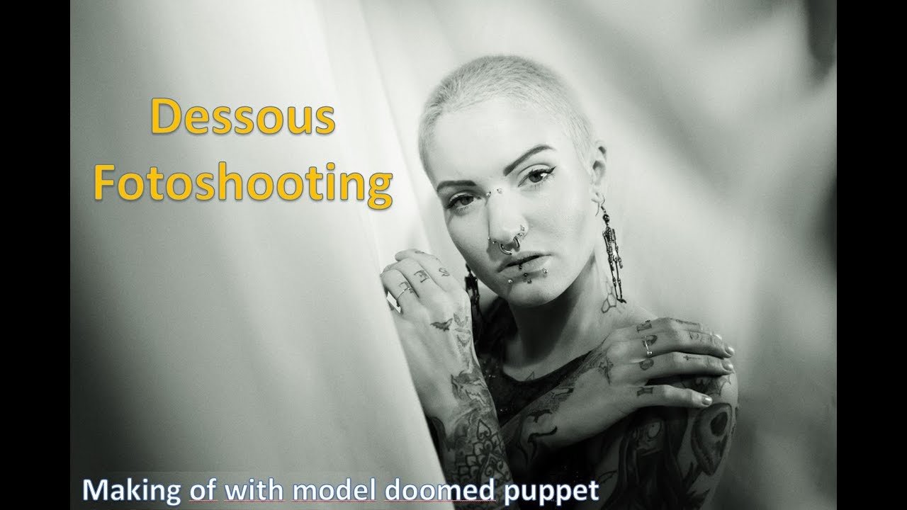 Dessous Fotoshooting with inked model - making of -