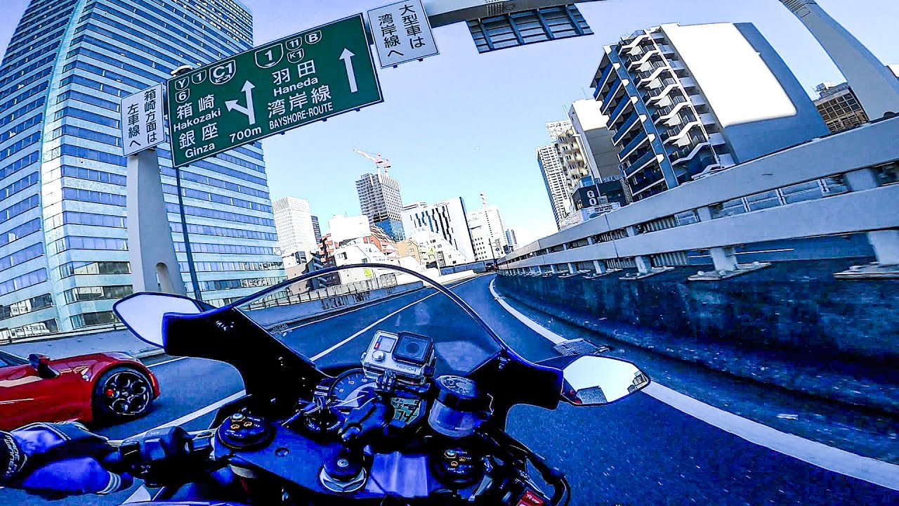 Drive to the richest parking area in Tokyo | YAMAHA YZF-R6 | Tatsumi No.1 PA | GoPro HERO8