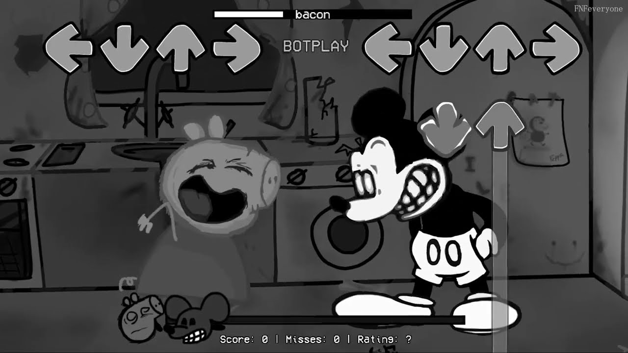 FNF Bacon Song But Mickey Mouse Vs Peppa.exe Sing It (FNF Bacon Cover) -Friday Night Funkin