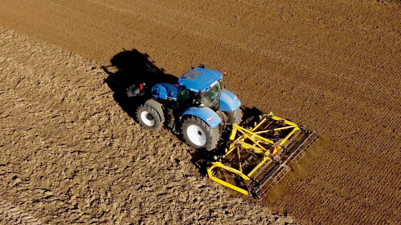 Uprawa pod Soję || New Holland T6080 & Bednar Swifter SN 5000 . DŹWIĘK MASZYN 