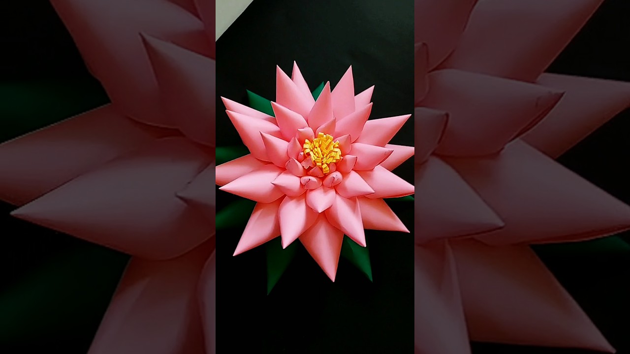 (Series-5)✨How to make beautiful lotus paper craft...💮 