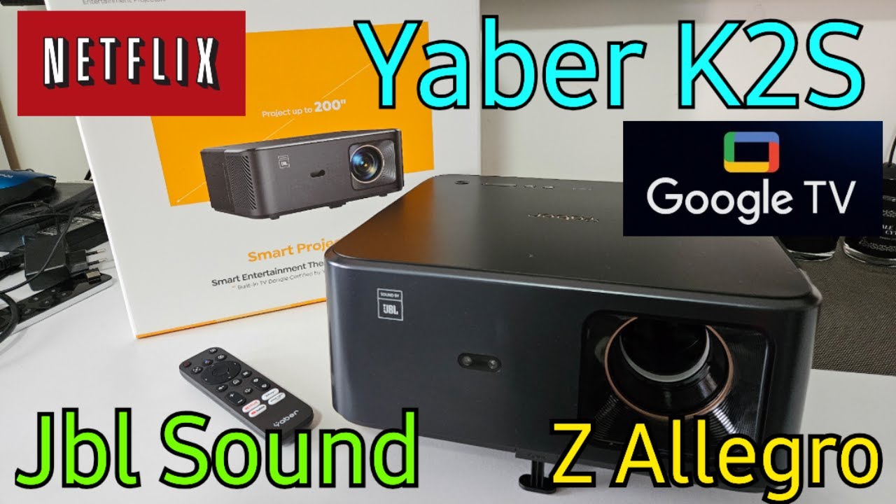 Projektor Led Lcd Yaber K2S FHD 1080p  Test budżetowego projektora z Google Tv i Netflix