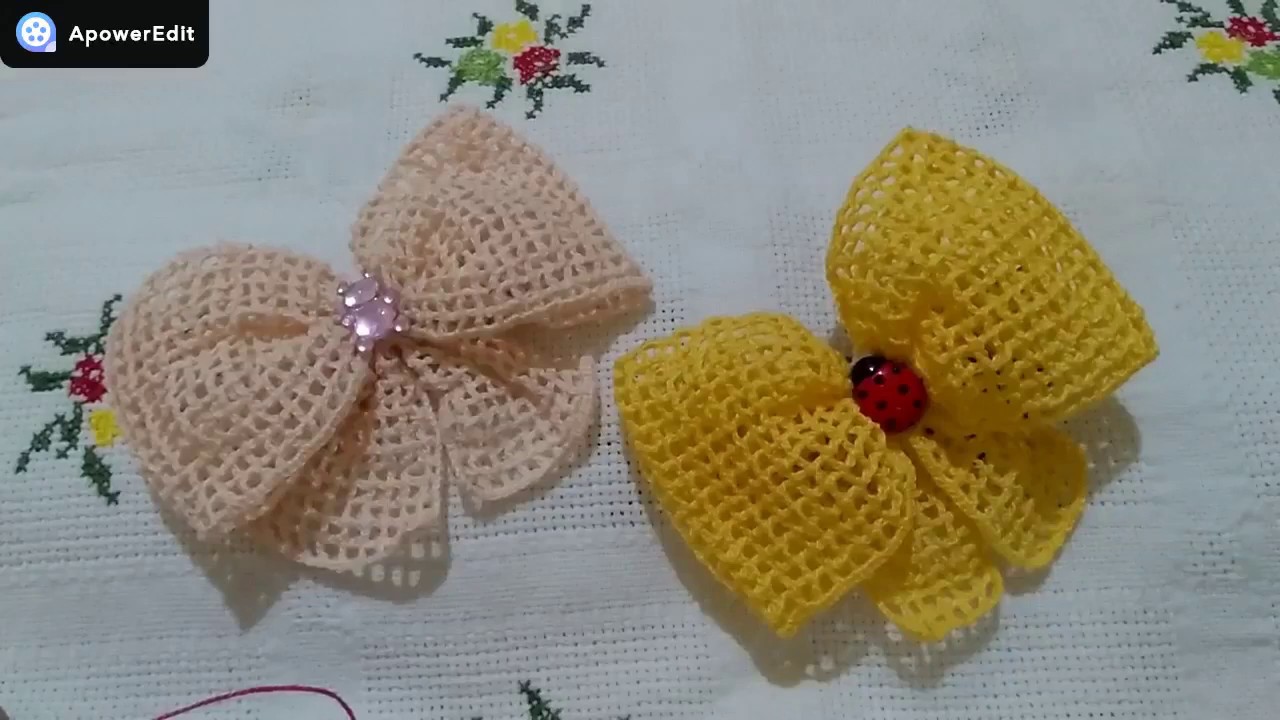 laço em crochê infantil- Marta Artesã