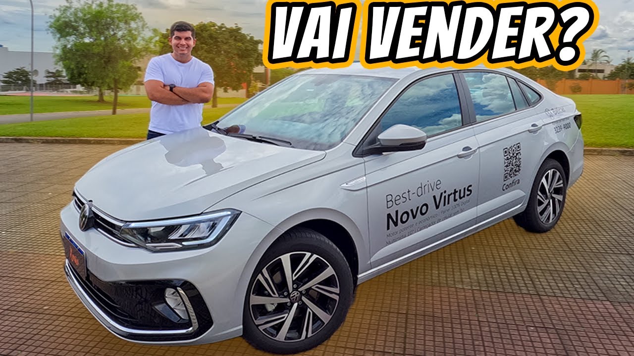 Volkswagen Virtus Highline 2023 - Ficou mais BONITO e ganhou EQUIPAMENTOS, diferente do Polo...