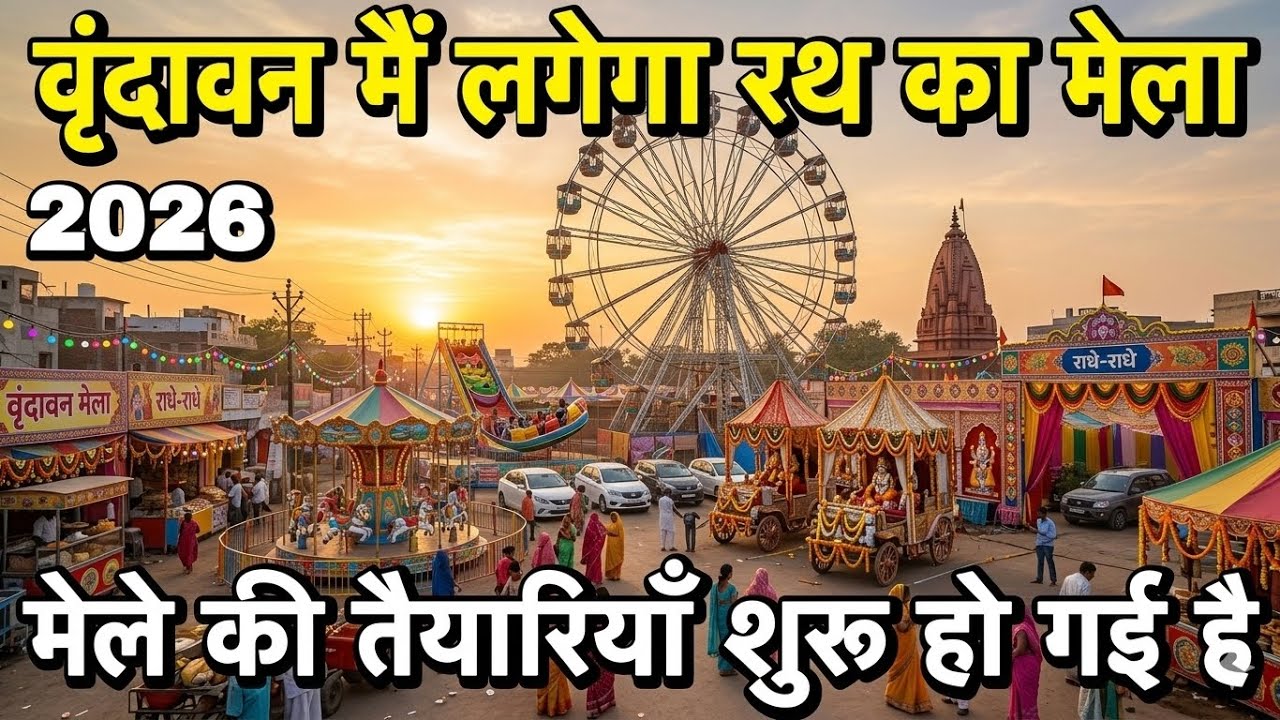 🦚 Vrindavan Rath Mela 2026 | वृंदावन में लग रहा है मेला | Location, Date, Full Information