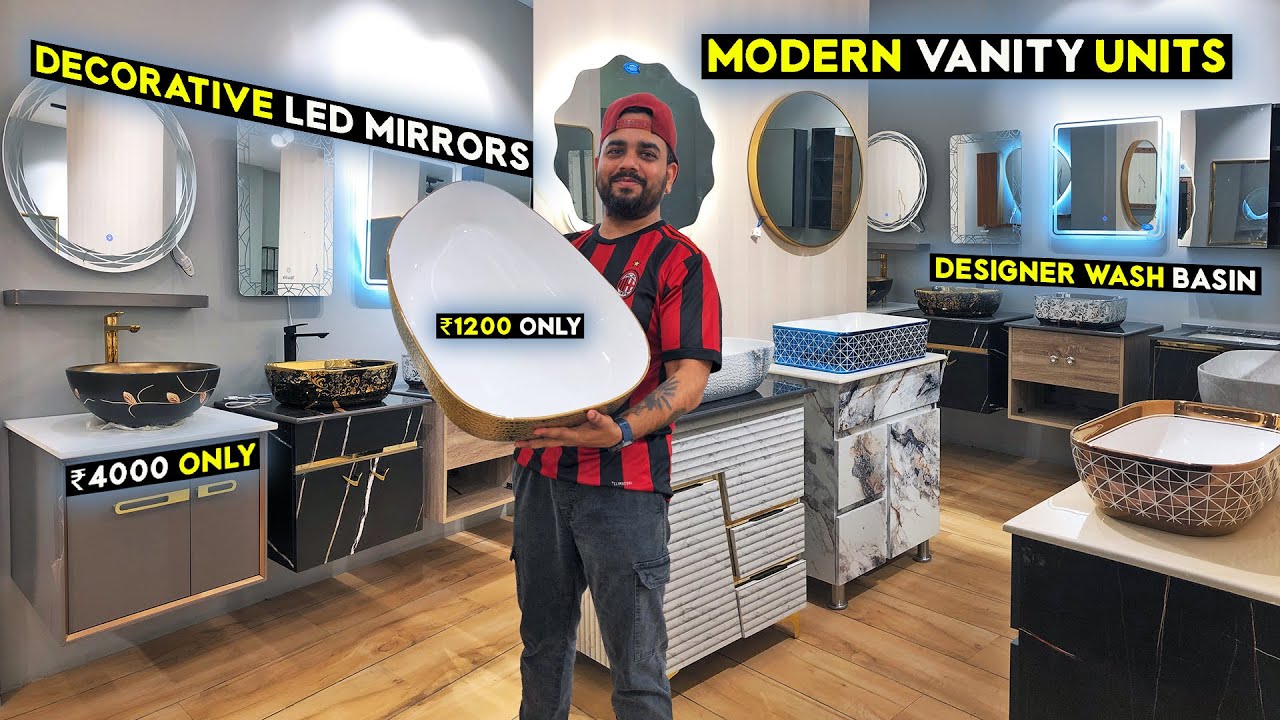 Decorative #ledbathroommirror #vanitywashbasin | Starting ₹1200 Only | #sanitaryware #bathroomdecor