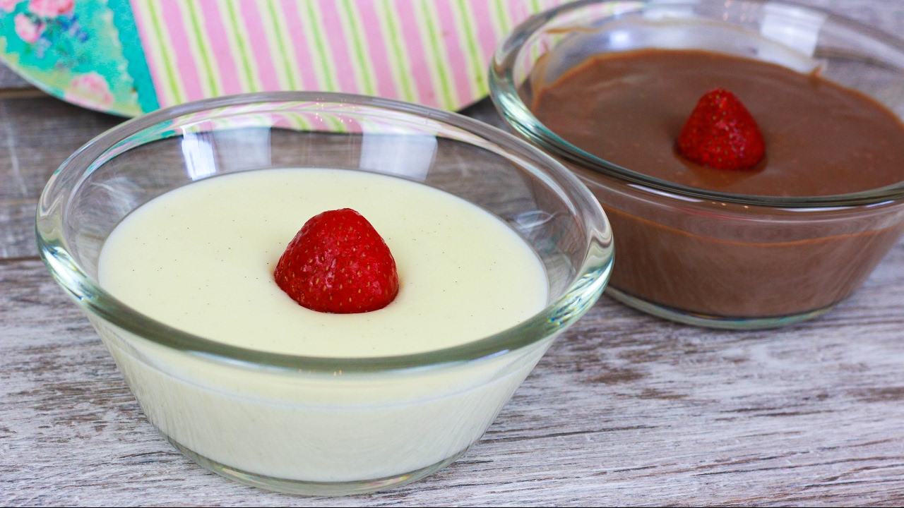 Pudding ohne Ei - Muhallebi / Vanillepudding und Schokopudding