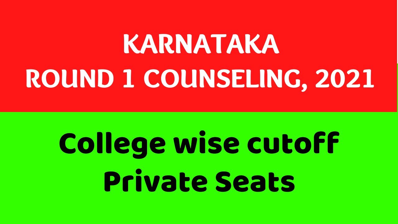 Karnataka Private Medical Colleges NEET Cutoff with Fees | 2021 Round 1