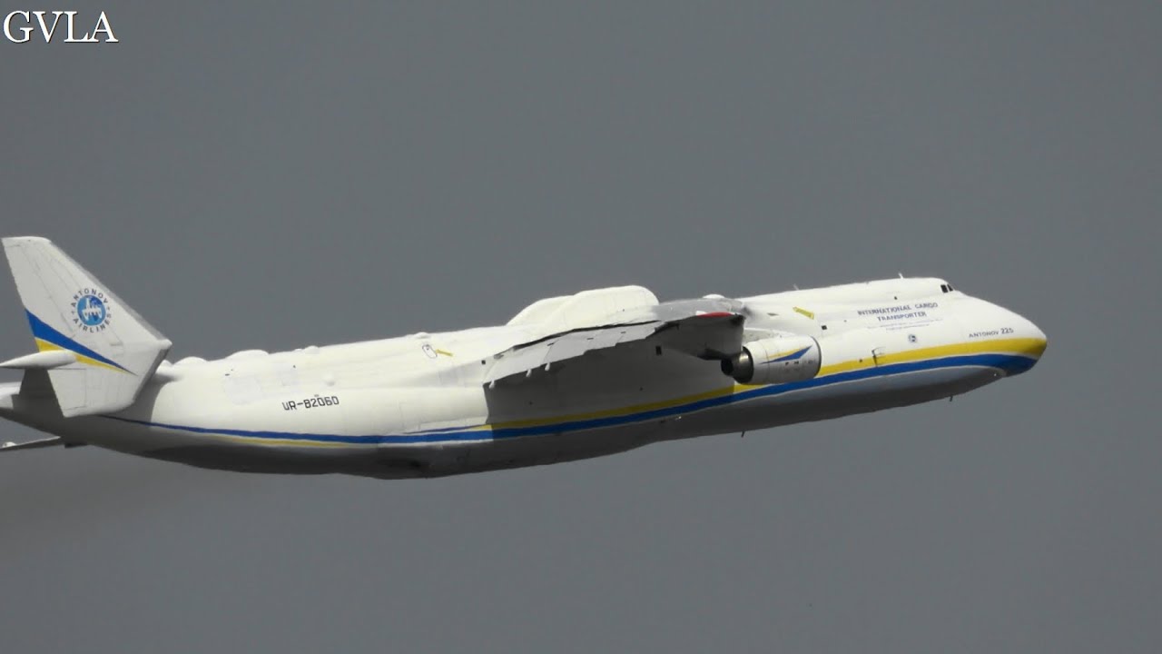 Antonov AN-225 take off Athens International Airport