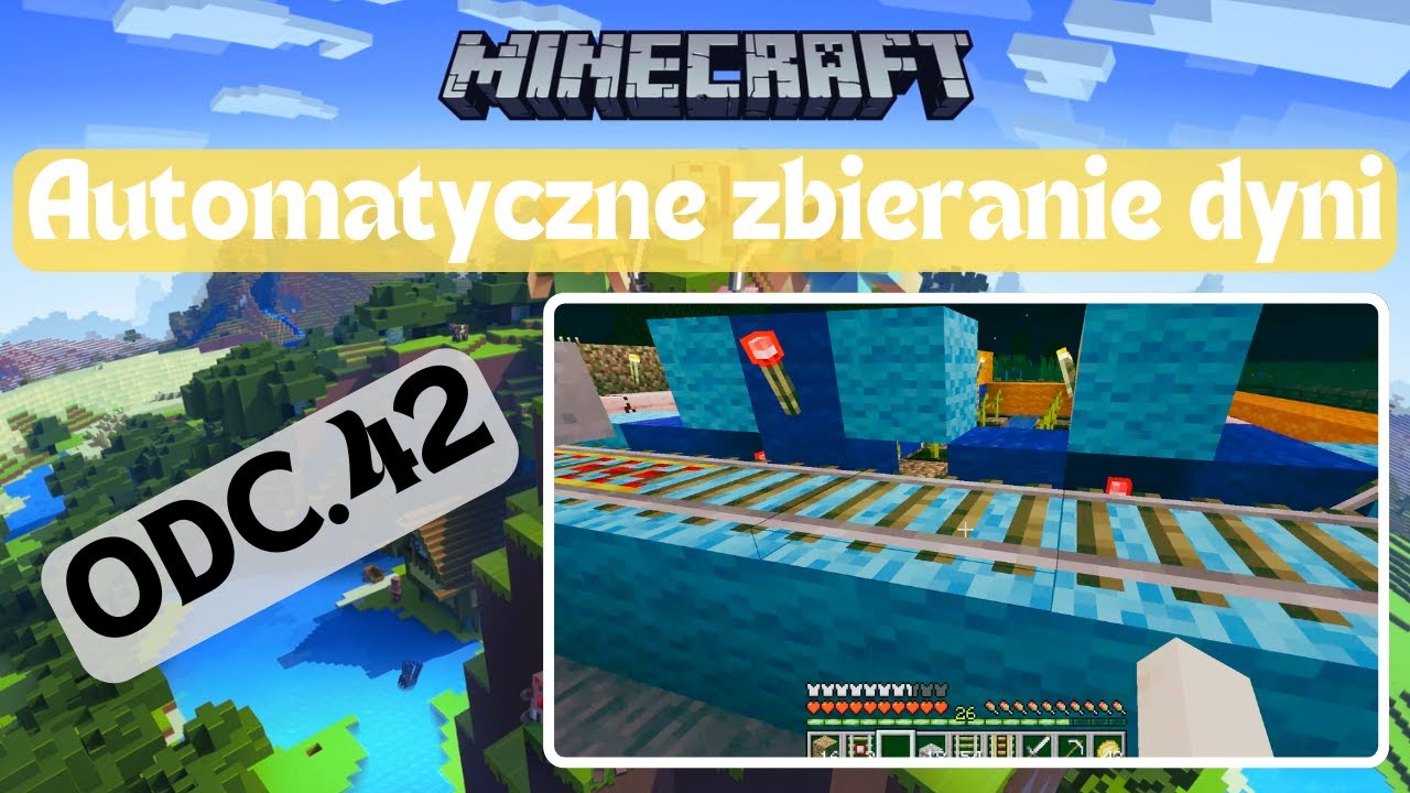 🎃 Automatyczna farma dyń! Zbieram dynie bez ruszania palcem 💎 | Minecraft Płaski Świat #42