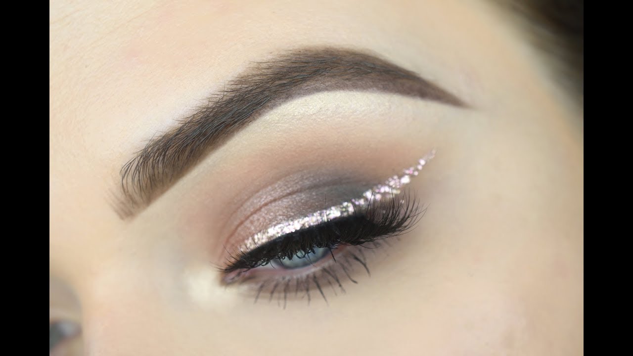 NEW Too Faced Chocolate Gold Palette + Glitter Pop Eyeliner Eye Makeup Tutorial
