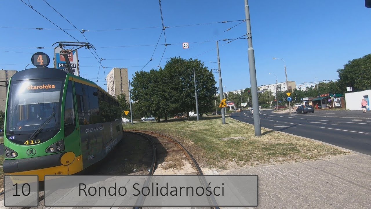Tramwaje Poznań - CABVIEW. Linia 10 Dębiec - Połabska.
