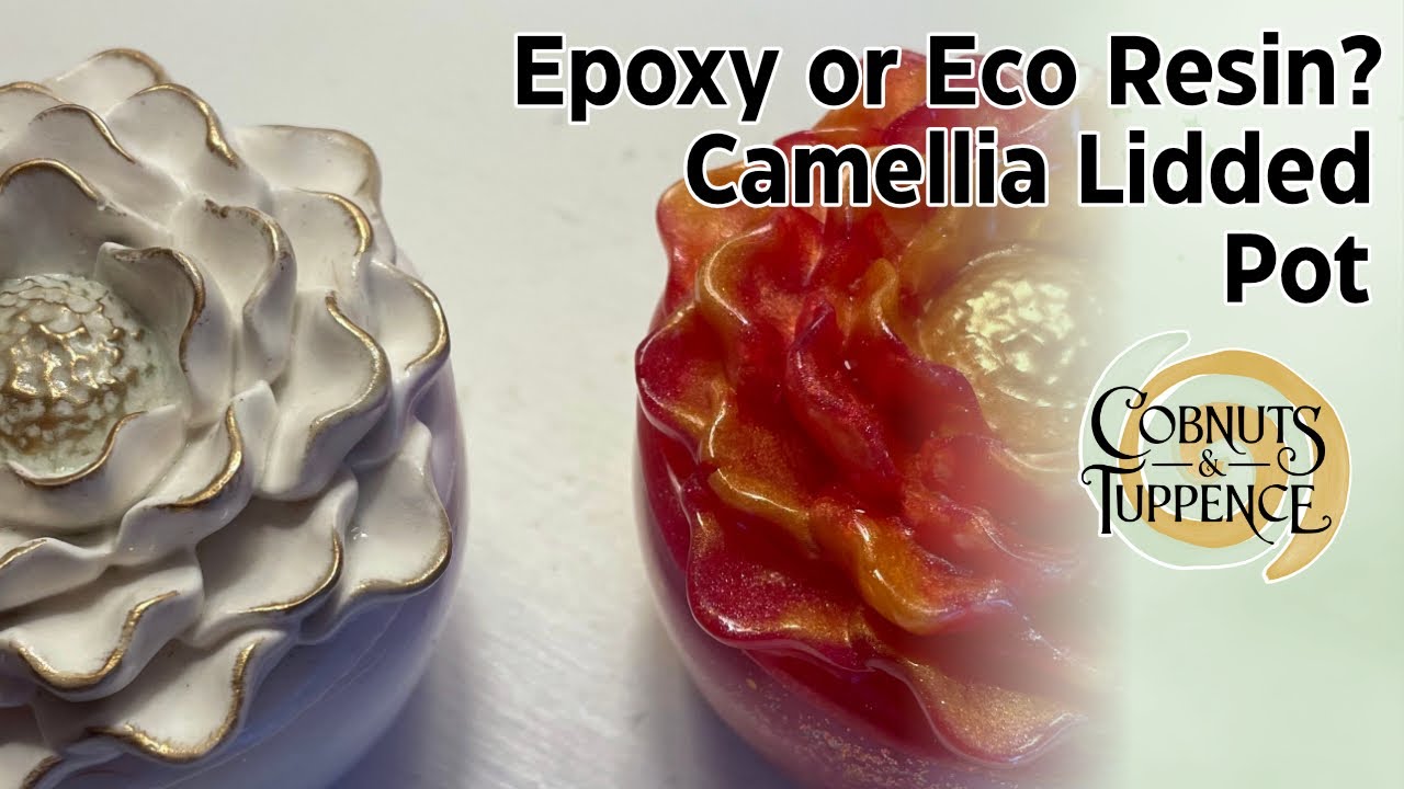 Epoxy or Eco Resin? Camelia Lidded Pot