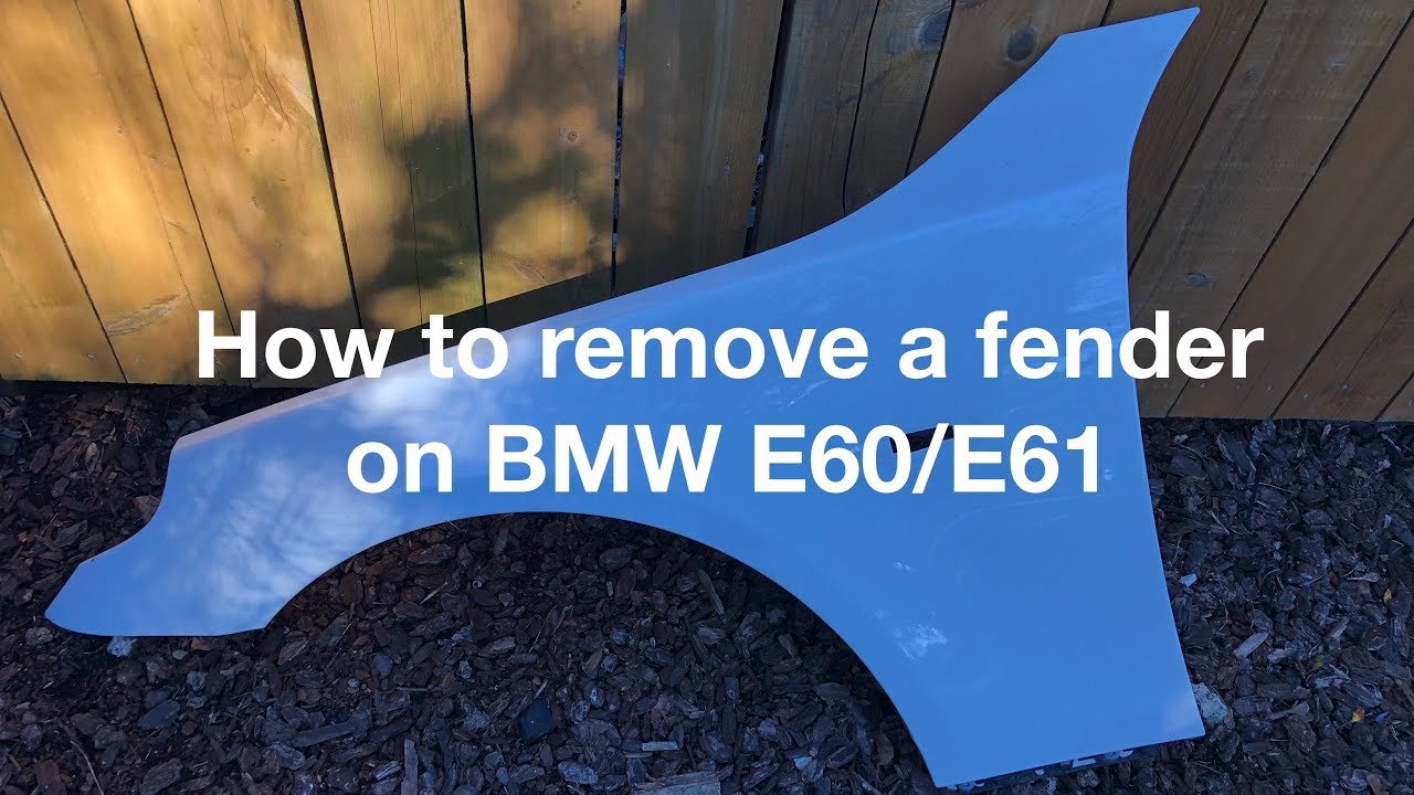 How to remove a fender on BMW E60/E61
