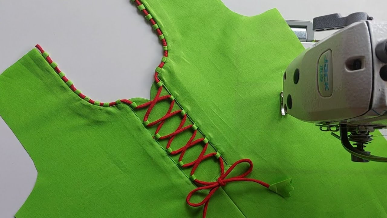 Easy way to stylish neck design cutting and stiching