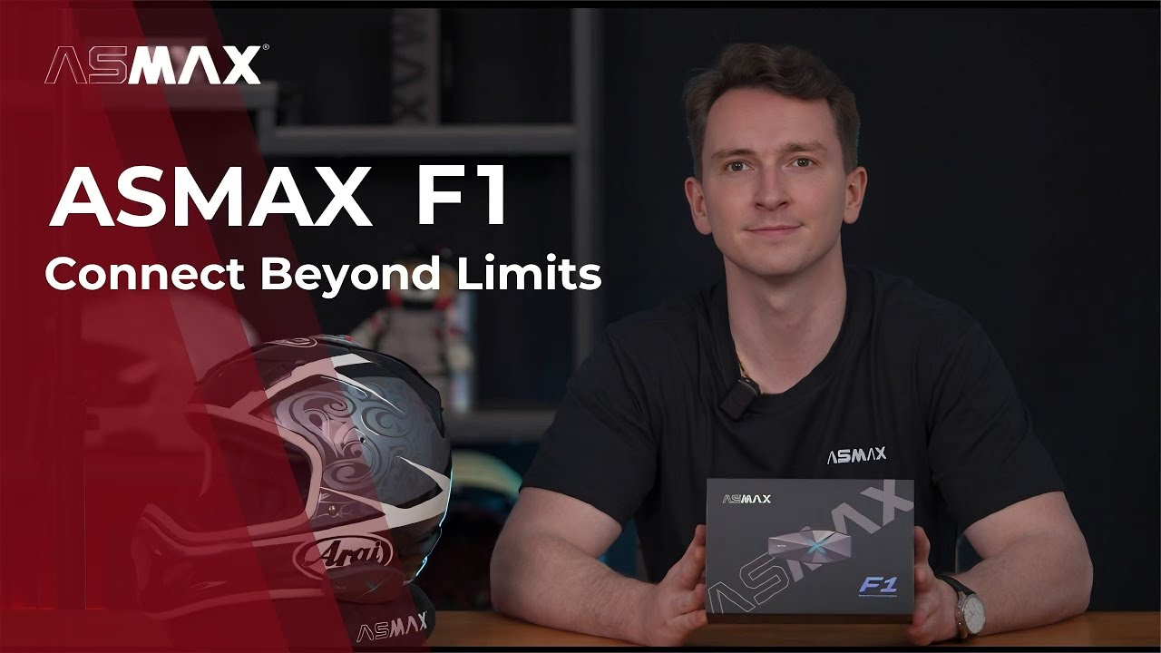 ASMAX F1 Motorcycle Bluetooth Headset | Connect with Different Brands (UNIVERSAL PAIRINGS)