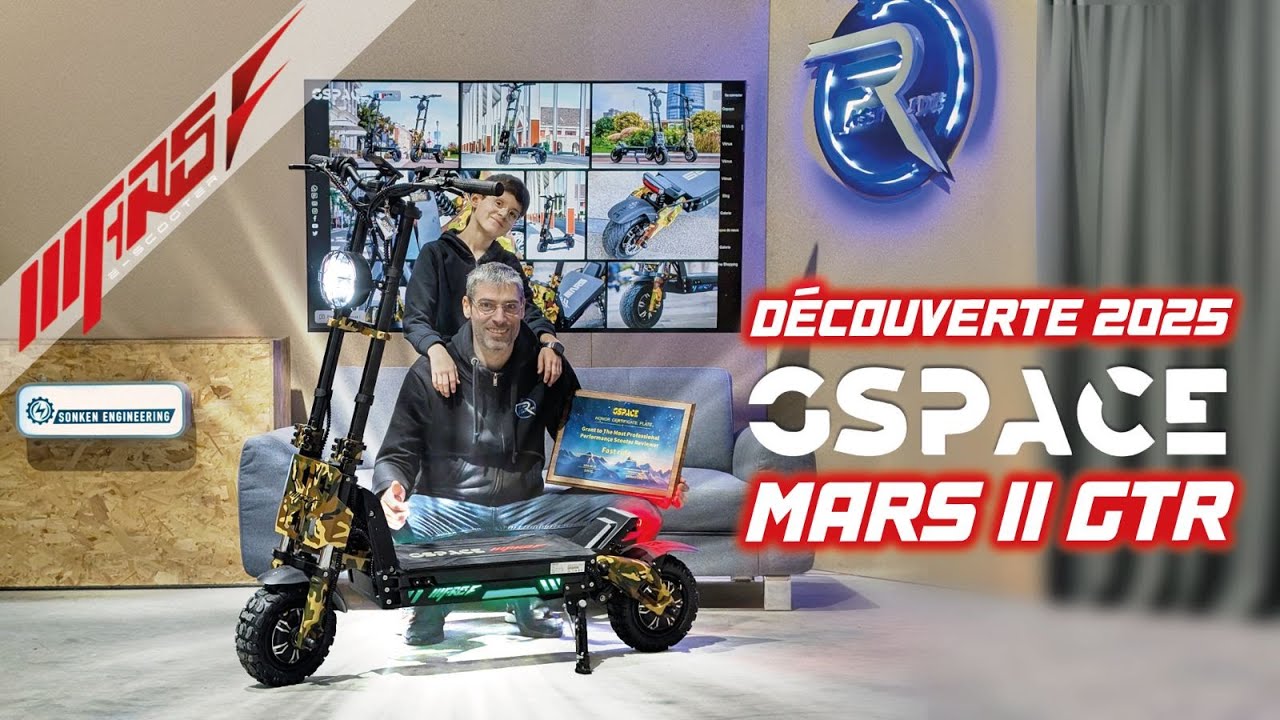 DÉCOUVERTE TROTTINETTE ÉLECTRIQUE GSPACE MARS 11 GTR 110KMH